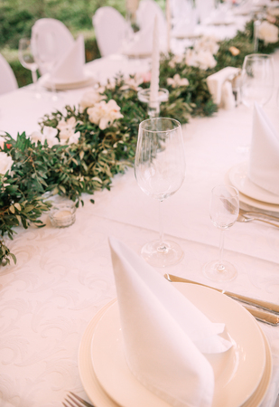 Party table setting service fineの写真素材