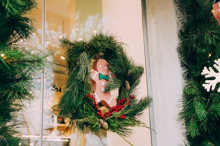 New Year's bright decor on the city streets
