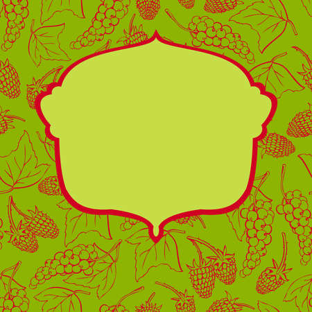 card background berriesのイラスト素材