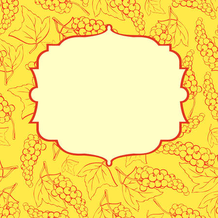 frame on the background of currantsのイラスト素材