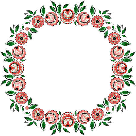 vector folk painting circle 3のイラスト素材