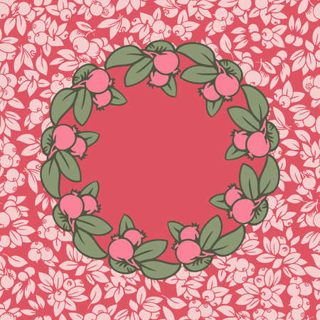 vector design card with decoration berriesのイラスト素材