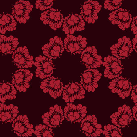 vector design seamless with decoration heartsのイラスト素材