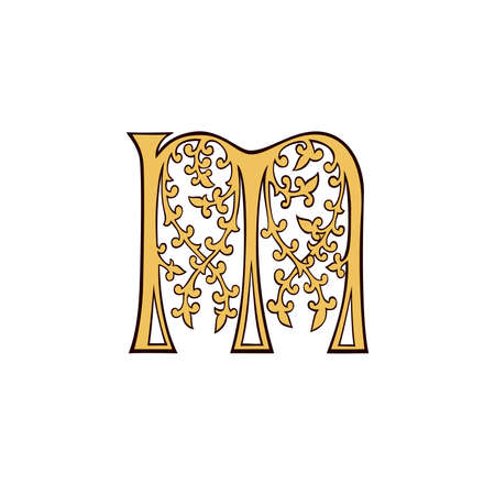 Replica letters from King Henry pericope, Mのイラスト素材