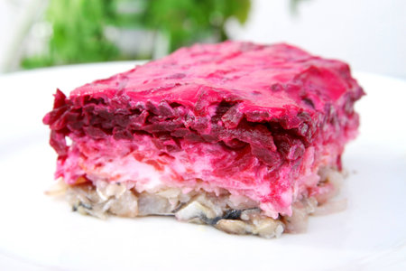 herring salad beetrootの写真素材