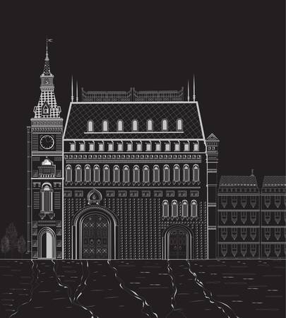 night  buildingのイラスト素材