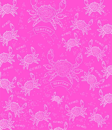 pink crabのイラスト素材