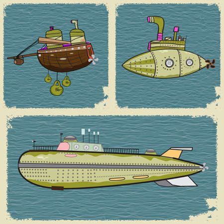 Submarinesのイラスト素材