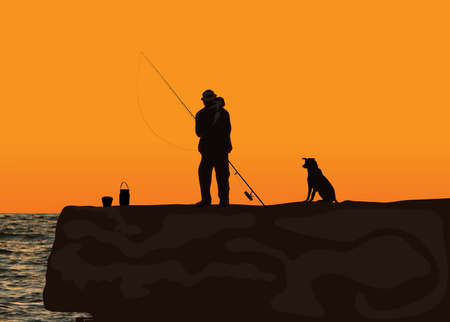 American fishingのイラスト素材