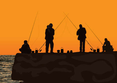 Russian fishingのイラスト素材