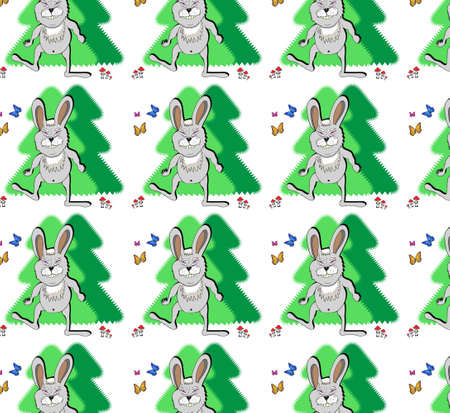 gray hareのイラスト素材