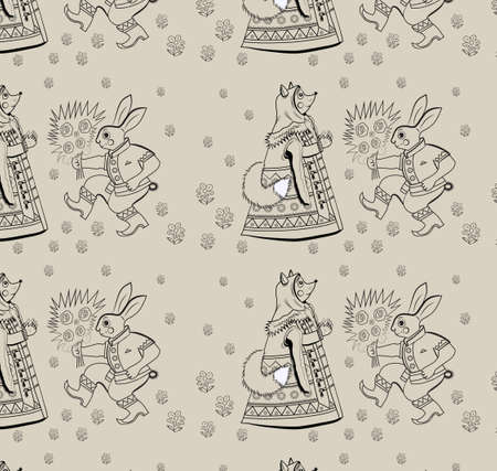 texture foxのイラスト素材