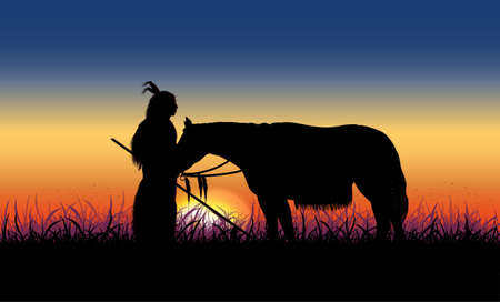 with horseのイラスト素材