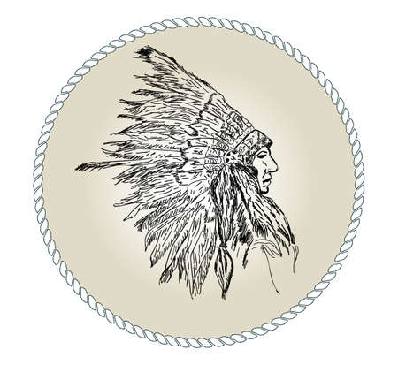 Head Indian chiefのイラスト素材