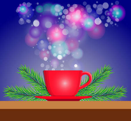 a cup with magic colored ballsのイラスト素材