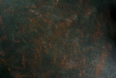 Stone or concrete green old rusty background, wall, table top view copy spaceの写真素材