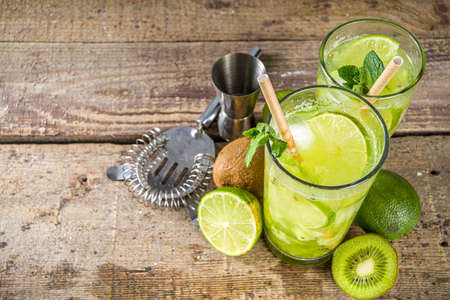 Summer cold drink and beverages recipes.の写真素材