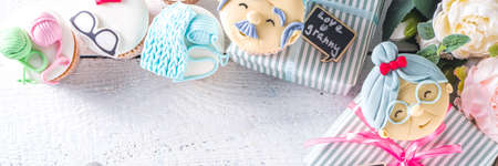 Grandparents Day holiday concept, Grandmother and Grandfather Day greeting background. Sweet...
