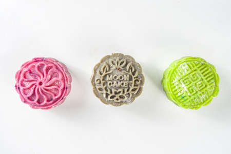 Traditional Chinese sweet dessert. Homemade Chinese snow skin and baked mooncakes, Chinese...