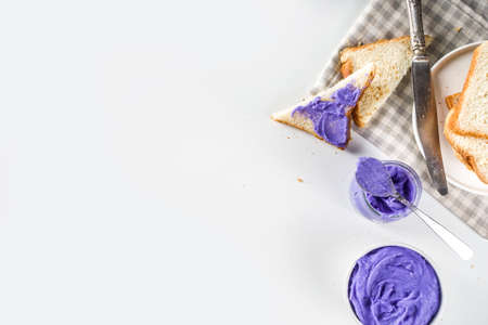 Ube Halaya. Halayang Ube. Trendy purple halaya yam jam, Filipino sweet and sour breakfast spread...