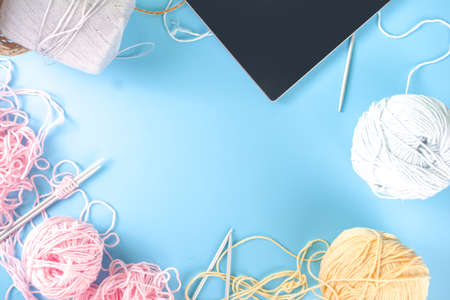 New normal hobby activity, learns knitting online Online knitting class. Online knitting class, top...