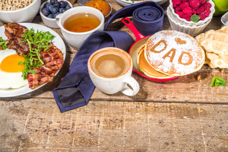 Fathers day Brunch restaurant invitation concept.