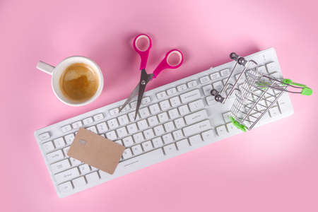 Buy nothing day background, International day of protest against consumerism and shopping days conceptの写真素材