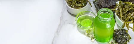 Algae based Oil, Seaweed alternative vegan oil, monounsaturated healthy fat ingredient with Algae...