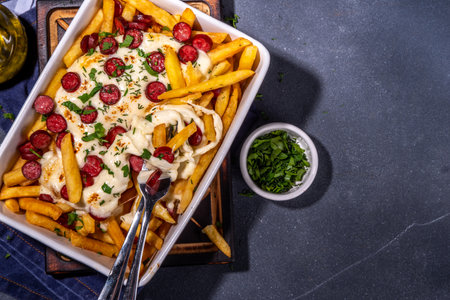 Pizza loaded french fries. Homemade Pepperoni and Cheese Pizza French Fries. Oven baked french fries...