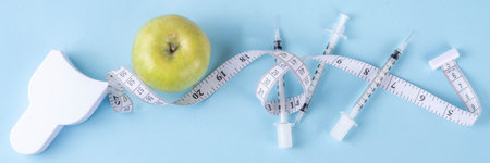 Weight loss injection. Insulin resistance, diabetes, slimming healthy eating. Injections with...