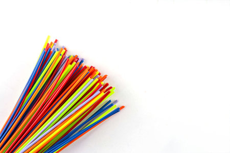 Colorful various plastic filament for 3D pen and printingの写真素材