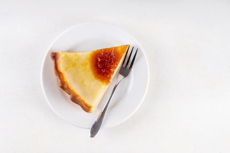 Ingredients for cooking baking traditional american Water Pie - pie shell, water, flour, butter and sugar. Great Depression era recipe, sweet buttery pie cake with translucent custard custardの写真素材