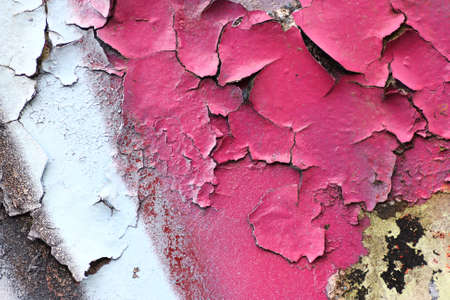 A closeup on flaking graffit paintの写真素材