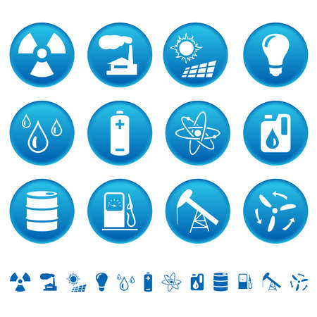 Energy and resource iconsのイラスト素材