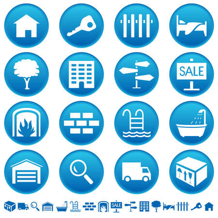Real estate iconsのイラスト素材