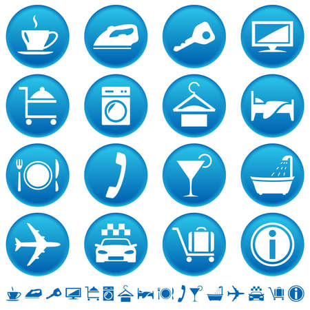 Hotel and vacations iconsのイラスト素材