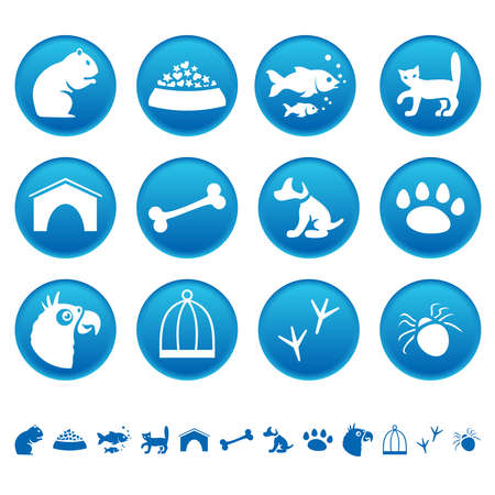 Pets iconsのイラスト素材
