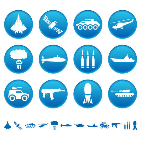 Military iconsのイラスト素材