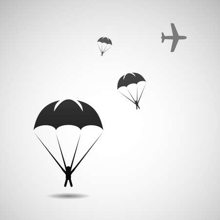 Parachute sport illustrationのイラスト素材