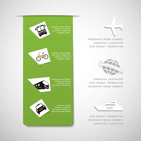 Transportation infographic design elementsのイラスト素材