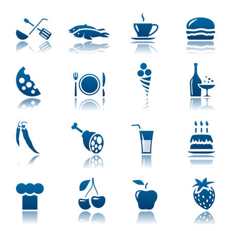 Food and drink icon setのイラスト素材