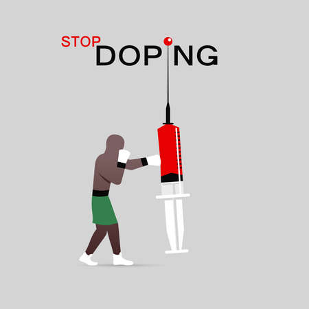 Stop doping iconのイラスト素材
