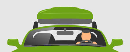 Car with roof rackのイラスト素材