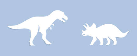 Paper dinosaursのイラスト素材