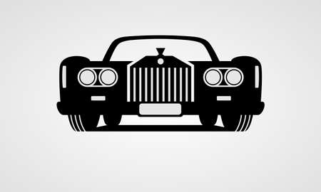 Generic retro car front viewのイラスト素材