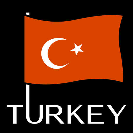 Turkish flagのイラスト素材