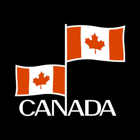 A Canadian flag isolated on plain background.のイラスト素材