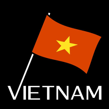 Vietnam national flag. Vector illustrationのイラスト素材