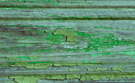background texture green wall aged cracked paintの写真素材