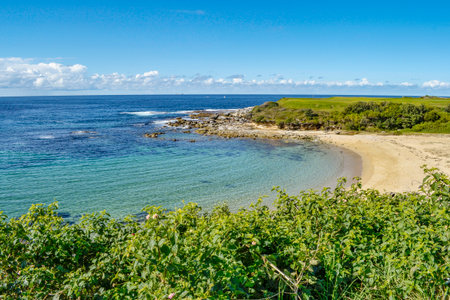 Coastline of the island of Saint Malo, Brittany, France